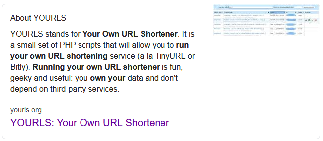 Running your own url shortner using Yourls