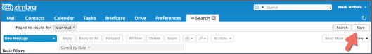 Zimbra Tips and Tricks Searching Save Search